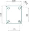 Tarsus Zwaarlast bokwiel - 200 mm - 400 kg - PU loopvlak - Streeploos