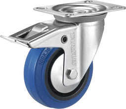 Tarsus Zwenkwiel 100 mm - Rem & Kogellagers - 120 kg - Blauw