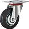 Tarsus Zwenkwiel - 100 mm - Stalen Velg - Massieve Rubberband - 60 kg Draagvermogen