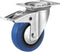 Tarsus Zwenkwiel - 125 mm - Rem & Kogellagers - 150 kg Draagvermogen - Blauw