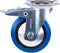 Tarsus Zwenkwiel - 125 mm - Rem & Kogellagers - 150 kg Draagvermogen - Blauw