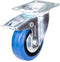 Tarsus Zwenkwiel - 125 mm - Rem & Kogellagers - 150 kg Draagvermogen - Blauw