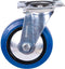 Tarsus Zwenkwiel 125 mm - Slijtvast Rubber - 180 kg Draagvermogen - Blauw