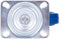 Tarsus Zwenkwiel 125 mm - Slijtvast Rubber - 180 kg Draagvermogen - Blauw