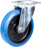 Tarsus Zwenkwiel 200 mm - Slijtvast Rubber - 300 kg Draagvermogen - Blauw