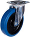 Tarsus Zwenkwiel 200 mm - Slijtvast Rubber - 300 kg Draagvermogen - Blauw