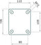 Tarsus Zwenkwiel 200 mm - Slijtvast Rubber - 300 kg Draagvermogen - Blauw