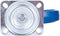 Tarsus Zwenkwiel 200 mm - Slijtvast Rubber - 300 kg Draagvermogen - Blauw