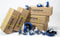 Tarsus Zwenkwiel met Rem - Ø 80 mm - Kogellagers - 100 kg Belastbaar - Blauw