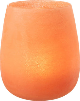 J-Line vaas Frosted - glas - koraal - Ø 23 cm