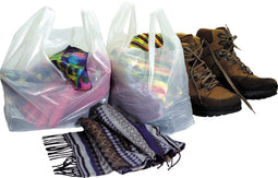 Tas - HDPE - geblokt - 30x 10x60cm - hemddraagtas - wit - 500 stuks