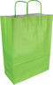 Tas | Kraftpapier | gedraaid papieren koord | 24x 11x33cm | draagtas | groen | 50 stuks