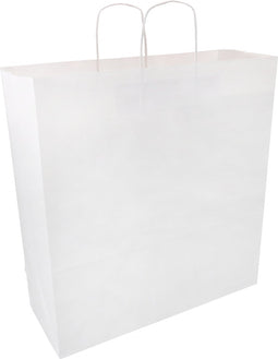 Tas | Kraftpapier | gedraaid papieren koord | 45x 17x48cm | draagtas | wit | 100 stuks