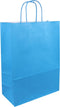 Tas | Papier | gedraaid papieren koord | 26x 12x35cm | draagtas | skyblauw | 50 stuks