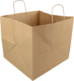 Tas | Papier | gedraaid papieren koord | 36.5x 33x32cm | draagtas | bruin | 25 stuks