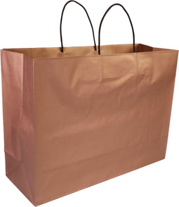 Tas | Papier | gedraaid papieren koord | 45x 15x33cm | draagtas | brons | 50 stuks