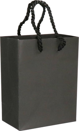 Tas | Papier | met koord | 11x 6 |5x14.5cm | draagtas | zwart | 100 stuks