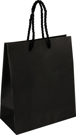 Tas | Papier | met koord | 16x 8x19cm | draagtas | zwart | 100 stuks