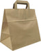 Tas - Papier - platte papieren handgreep - 26x 17x26cm - snacktas - bruin - 400 stuks