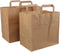 Tas - Papier - platte papieren handgreep - 26x 17x26cm - snacktas - bruin - 400 stuks