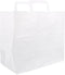 Tas - Papier - platte papieren handgreep - 32x 16x27cm - snacktas - wit - 250 stuks