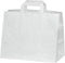 Tas - Papier - platte papieren handgreep - 32x 16x27cm - snacktas - wit - 250 stuks