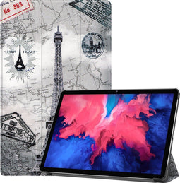 imoshion Tablet Hoes Geschikt voor Lenovo Tab P11 / Tab P11 Plus - imoshion Design Trifold Bookcase - Meerkleurig /Parijs