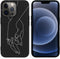 iMoshion Hoesje Geschikt voor iPhone 13 Pro Hoesje Siliconen - iMoshion Design hoesje - Zwart / Holding Hands Black