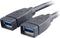 Akasa USB 3.0 - Interne adapterkabel 19-polig naar 2x USB 3.0 A-bus - 0,15 m - Zwart