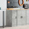 vidaXL - Garagekast - 30x51x85 - cm - massief - grenenhout - betongrijs