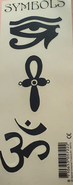 Tattoo - Symbolen - Wadjetoog - Ankh - uit Egypte Om Teken uit India