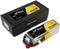 Tattu LiPo accupack 22.2 V 4500 mAh Aantal cellen: 6 Softcase XT90