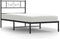 vidaXL - Bedframe - met - hoofdbord - metaal - zwart - 107x203 - cm