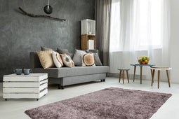 Taupe vloerkleed - 160x160 cm - Effen - Modern ROND