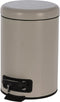 Taupe vuilnisbak/pedaalemmer 3 liter van 17 x 25 cm - Badkameraccessoires/benodigdheden - Toiletaccessoires/benodigdheden - Kleine prullenbakken