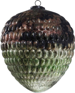 PTMD Reinier Kerstbal Dennenappel - 25 x 25 x 30 cm - Glas - Groen