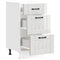 vidaXL - Keuken - onderkast - Lucca - bewerkt - hout - hoogglans - wit