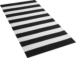 TAVAS - Outdoor kleed - Zwart/Wit - 200x200 cm - Synthetisch materiaal