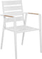 TAVIANO - Tuinstoel set van 4 - Wit - Aluminium