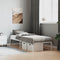 vidaXL - Bedframe - metaal - wit - 75 - x - 190 - cm