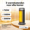 Komodo Cozi+ - Elektrische Kachel 2000W - Keramische Ventilatorkachel met Afstandsbediening en Timerfunctie - Zwart