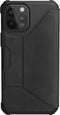 Urban Armor Gear Metropolis - Booktype hoesje - Leer - Zwart - Geschikt voor iPhone 12 Pro Max 5G