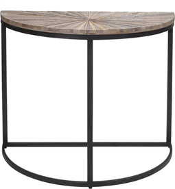 PTMD Vic Bijzettafel - 90 x 45 x 78 cm - Ijzer/Hout - Bruin