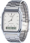 Casio Vintage AQ-230A-7DMQYES Unisex Horloge 28 mm - Zilverkleurig