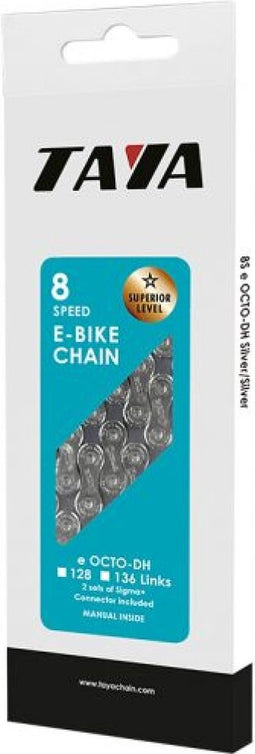 Taya Ketting Octo-dg E-bike 1/2 X 3/32 8s 136 Schakels Zilver