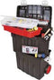 TAYG Gereedschapskoffer op wielen - Kunststof - 47 x 29 x 63 cm - Met inlegbak en sorteerdoos