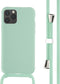 iMoshion Hoesje Geschikt voor iPhone 11 Pro Hoesje Met Koord - iMoshion Siliconen hoesje met koord - Mintgroen