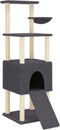 vidaXL - Kattenmeubel - met - sisal - krabpalen - 153 - cm - donkergrijs