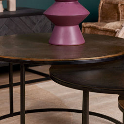Salontafel set 3 - Salontafel zwart goud