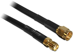 Delock 10m SMA m/f - Kabel - Zwart